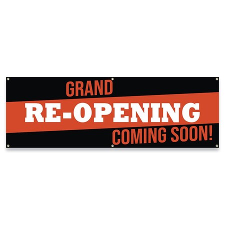 Signmission Grand Re-Opening Coming Soon Banner Concession Stand Food Truck Single Sided B-72-30076
